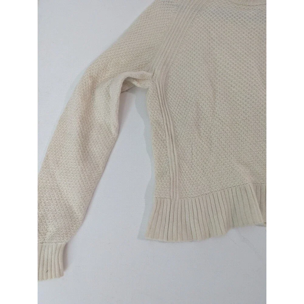 Everlane Sweater‎ Womens XXSmall Recycled Cashmere Knit Neutral Pullover Ivory